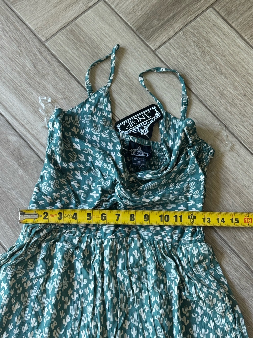 Angie Green Floral Knot-Front Wide-Leg Jumpsuit - Picture 6 of 6